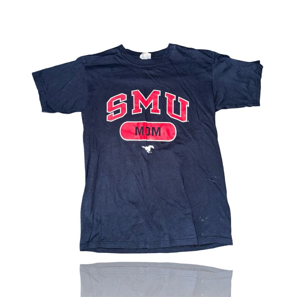 Women's SMU Mustangs "Mom" Graphic T-Shirt Blue Size M by Champion